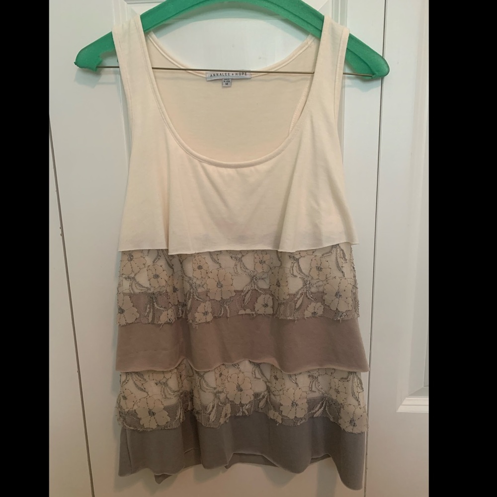 NWOT Annalee+Hope Layered Blouse size M